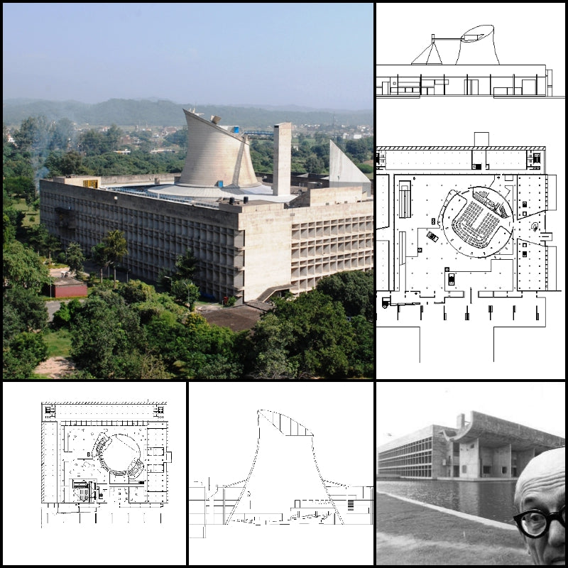 【Famous Architecture Project】Le Corbusier-Palace of Assembly-Architectural CAD Drawings