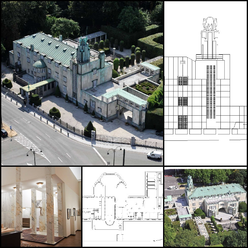 【Famous Architecture Project】Stoclet Palace-Josef Hoffmann-Architectural CAD Drawings