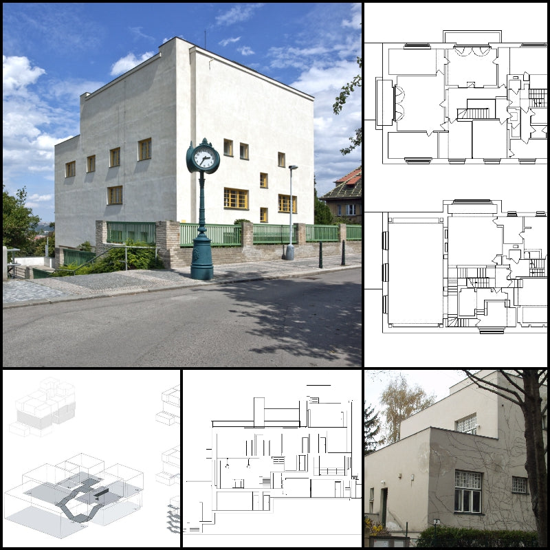 【Famous Architecture Project】Villa Muller-Adolf Loos-Architectural CAD Drawings