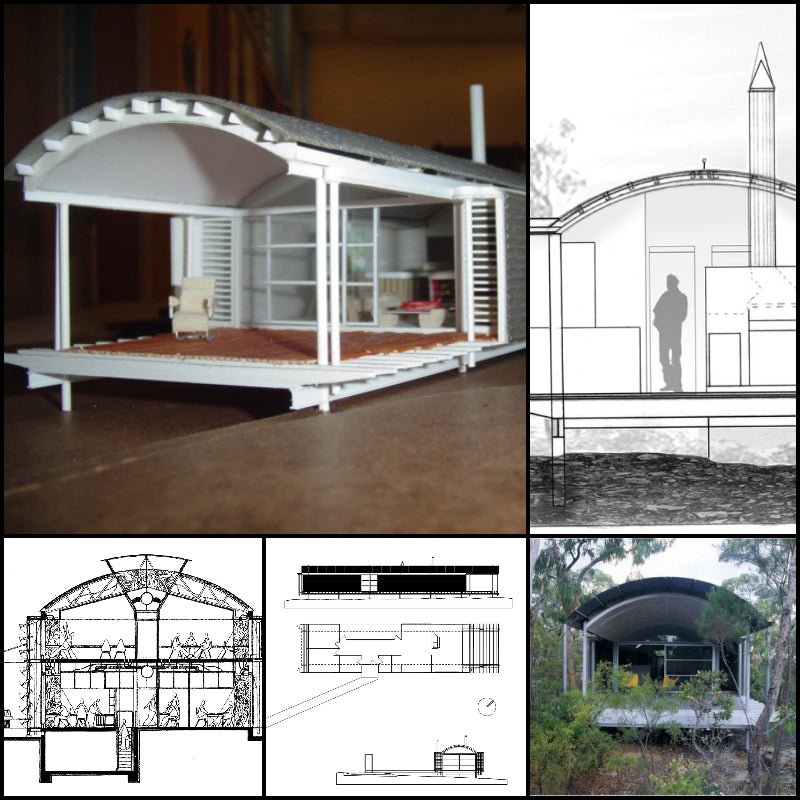 【Famous Architecture Project】Ball-Eastaway House-Architectural CAD Drawings
