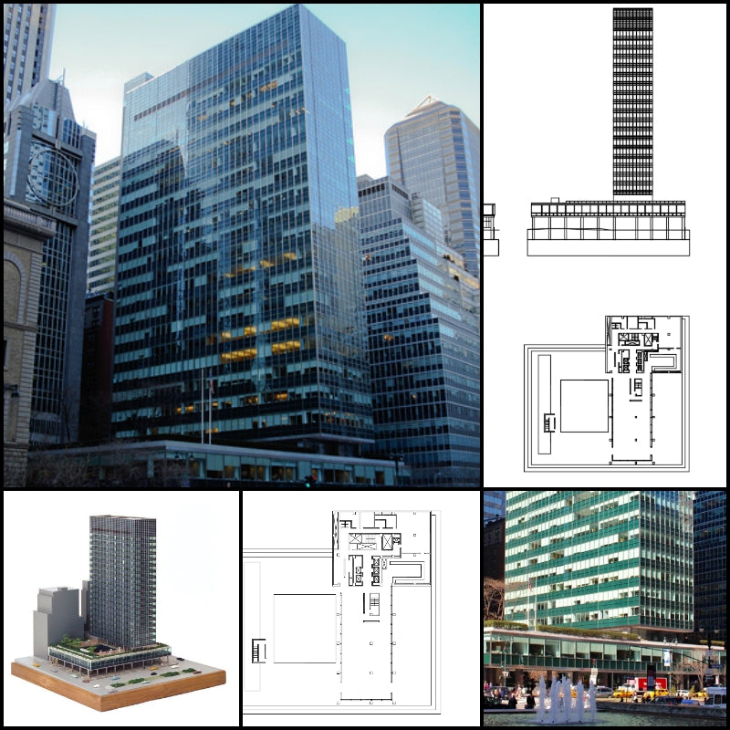【Famous Architecture Project】Lever House. New York-Natalie de Blois-Architectural CAD Drawings
