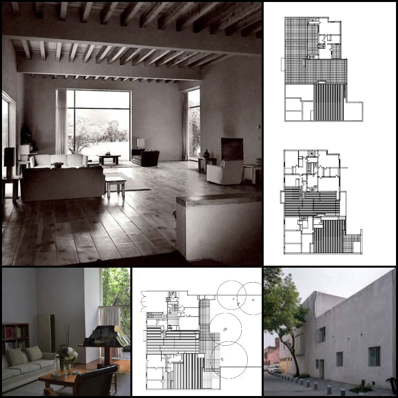 【Famous Architecture Project】Luis Barragan House and Studio-Luis Barragan-Architectural CAD Drawings