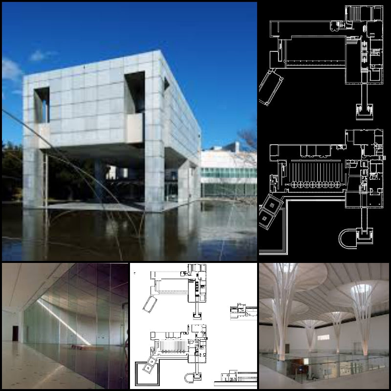 【Famous Architecture Project】Museum of Modern Art-Arata Isozaki-Architectural CAD Drawings