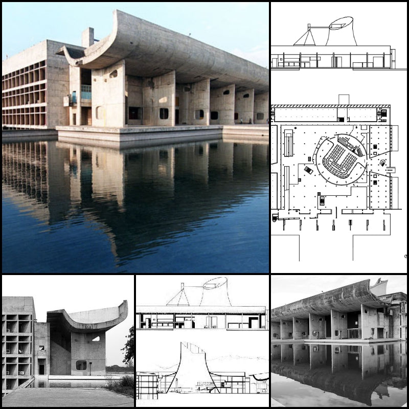 【Famous Architecture Project】Palace of Assemble-Le Corbusier-Architectural CAD Drawings