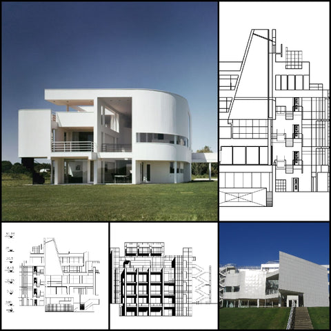 【World Famous Architecture CAD Drawings】🕌🌎Richard Maier-Centro internacional