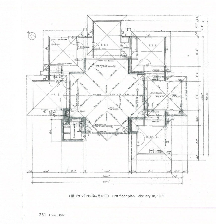 【Famous Architecture Project】Louis I. Kahn - Wiesshouse-CAD Drawings