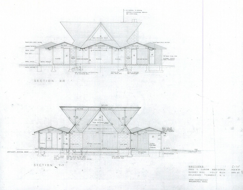 【Famous Architecture Project】Louis I. Kahn - Wiesshouse-CAD Drawings