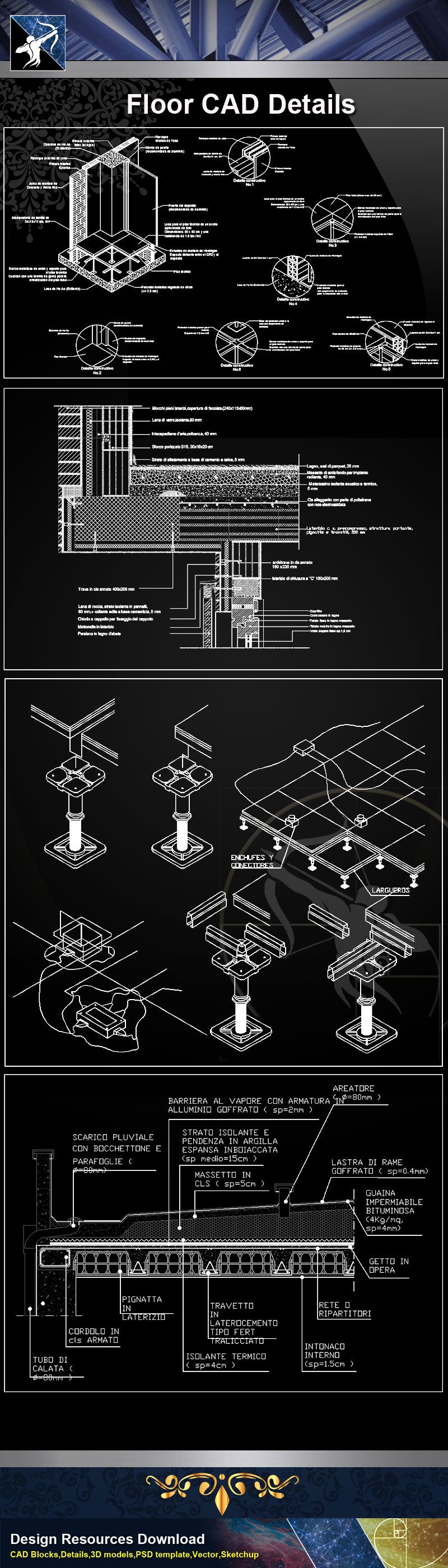 ★【 Floor Details】Floor CAD Details Collection