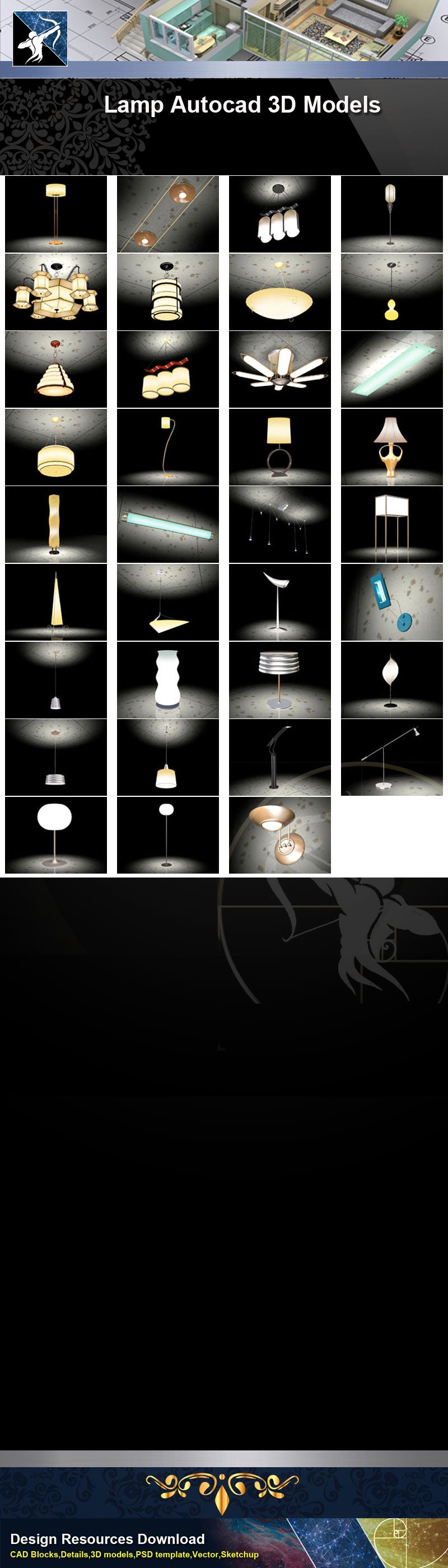 Lamp Autocad 3D Models