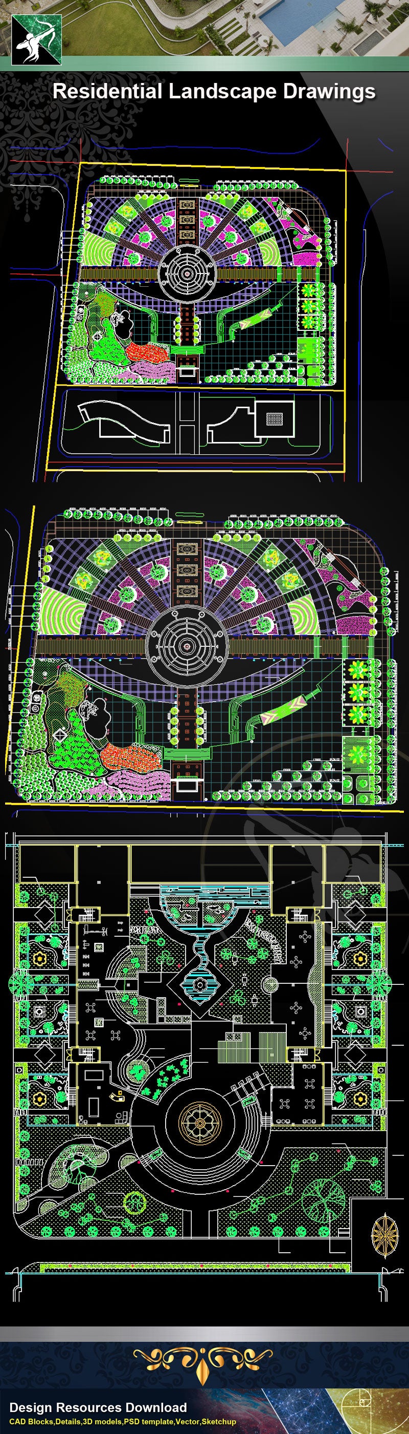 Residential Landscape CAD Drawings V 2