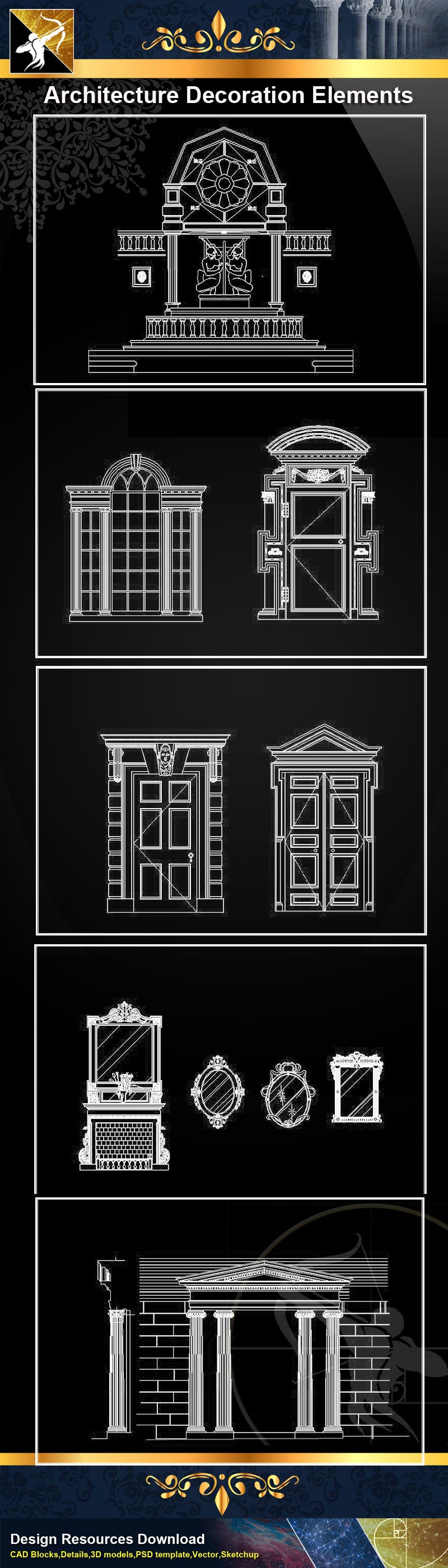 ★★Architectural Decorative CAD Elements 