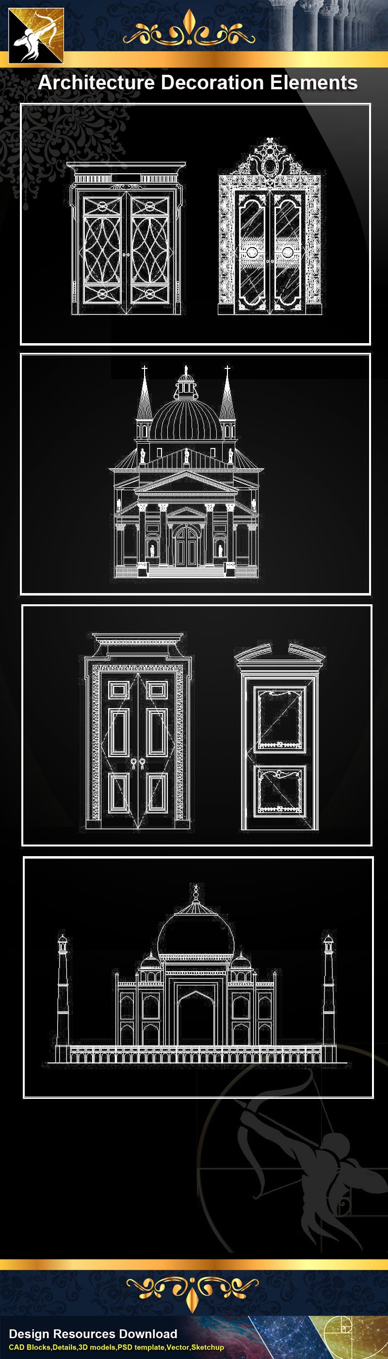 ★Architectural Decorative CAD Elements 04