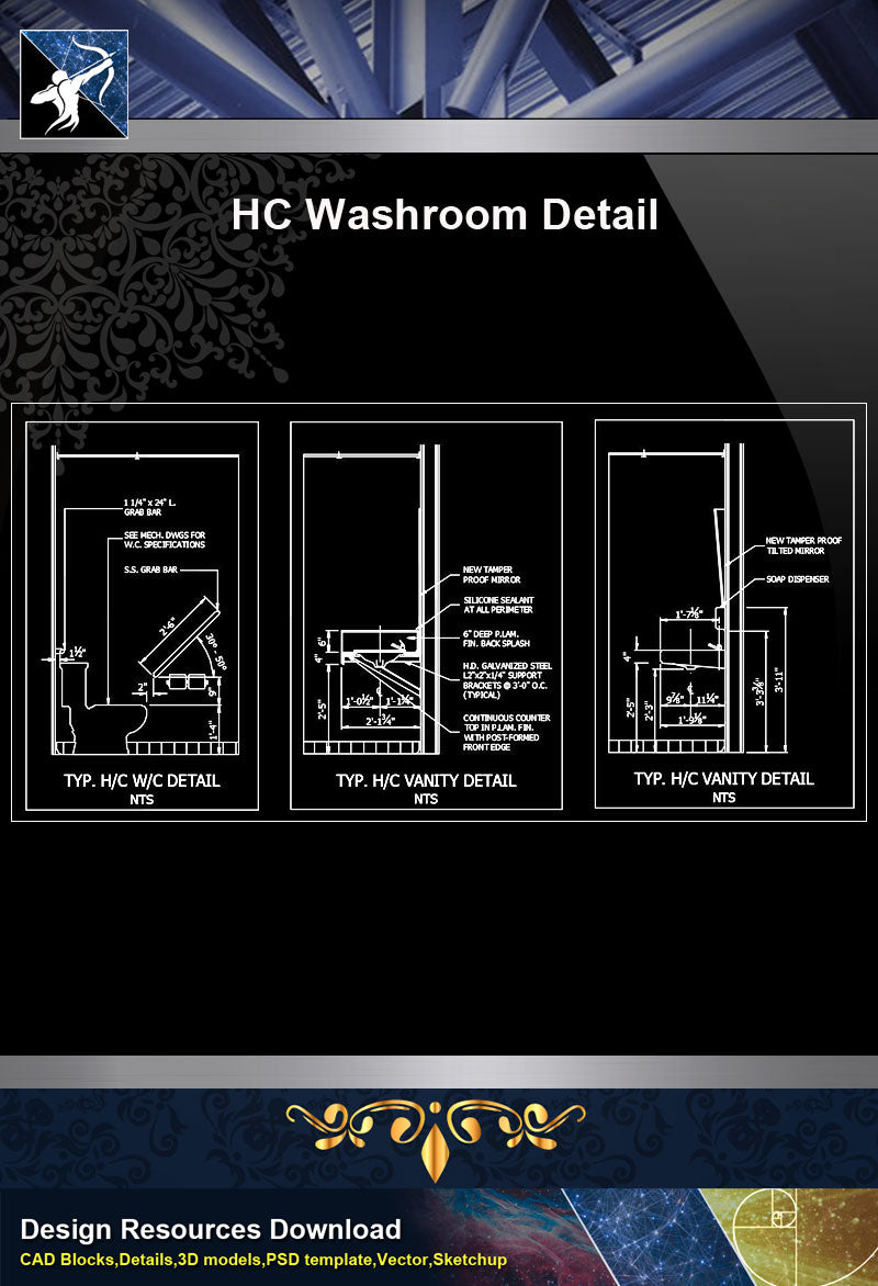 【Sanitations Details】HC Washroom Detail