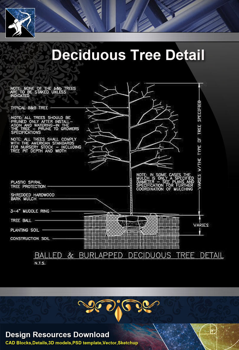 【Roof Details】Free Deciduous Tree Detail