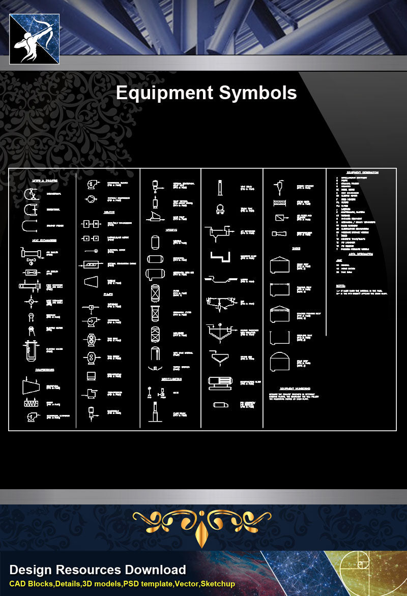 ★【Free Symbols CAD Blocks】Equipment Symbols