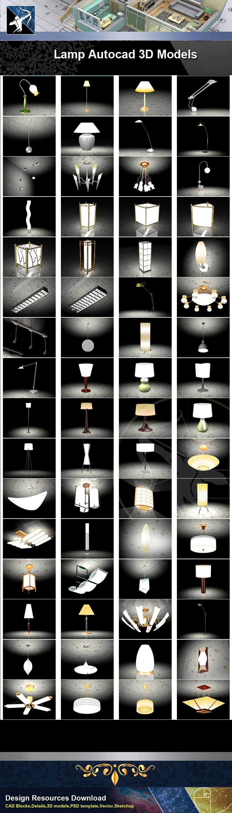 Lamp Autocad 3D Models