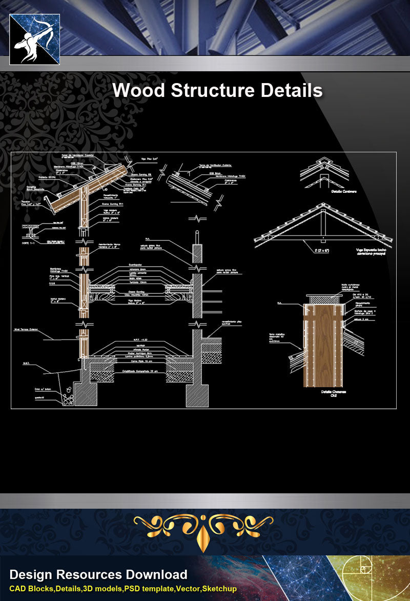 【Wood Constructure Details】Free Wood Details