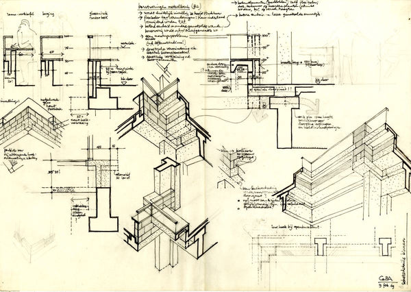 World Famous Architecture CAD Drawings】?Centraal Beheer Office Buildings  Apeldoorn-Herman Hertzberger