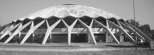 【Famous Architecture Project】PalaLottomatica-Pier Luigi Nervi-Architectural CAD Drawings