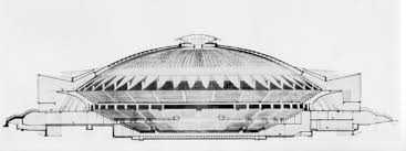 【Famous Architecture Project】PalaLottomatica-Pier Luigi Nervi-Architectural CAD Drawings