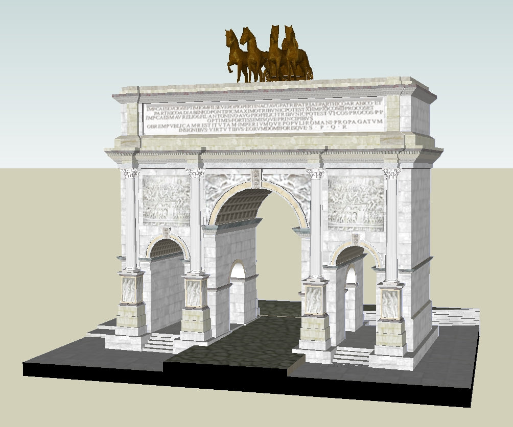 【Famous Architecture Project】Arch Of Septimius SeverusArch Of Septimius Severus-Architectural 3D SKP model