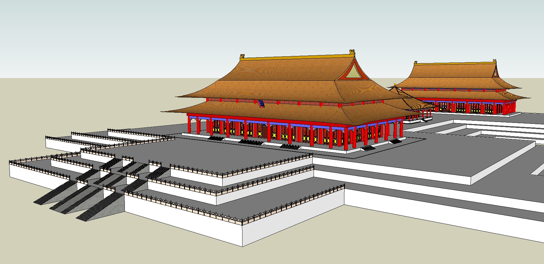 【Famous Architecture Project】 Taihedian of Beijing Forbidden City-Architectural 3D SKP model