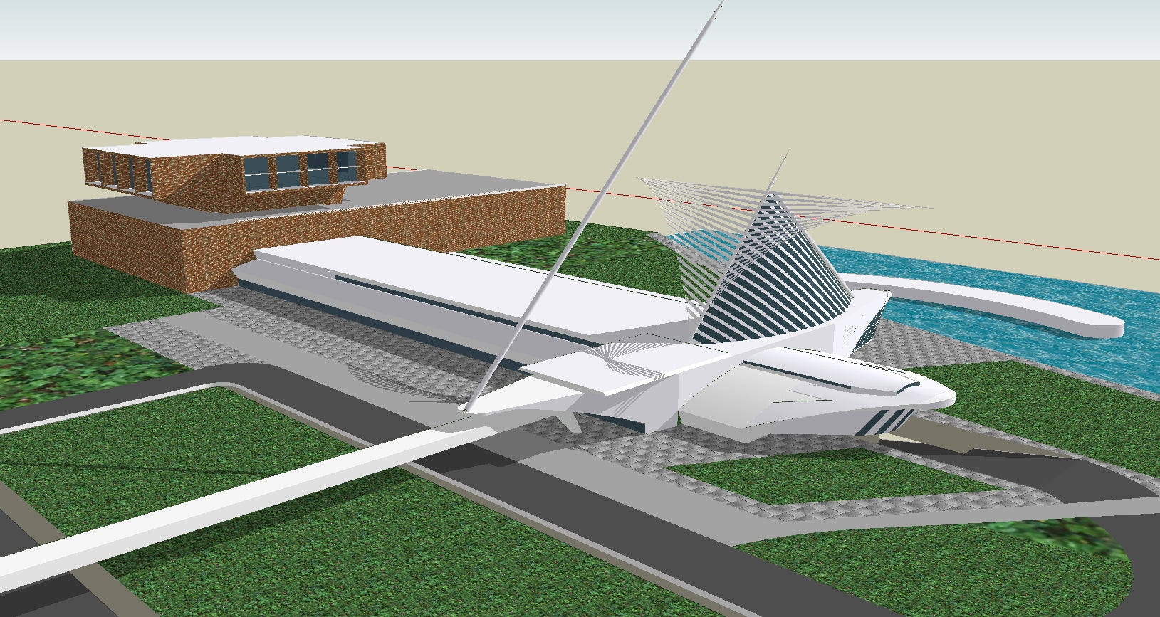 【Famous Architecture Project】Santiago Calatrava-Architectural 3D SKP model