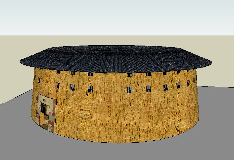 【Famous Architecture Project】China Tulou-Architectural 3D SKP model