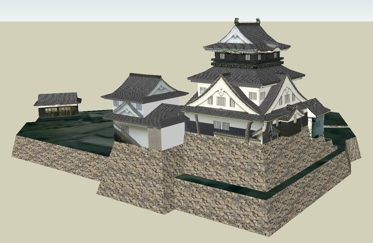 【Famous Architecture Project】Okazaki Castle Sketchup 3D model-Architectural 3D SKP model