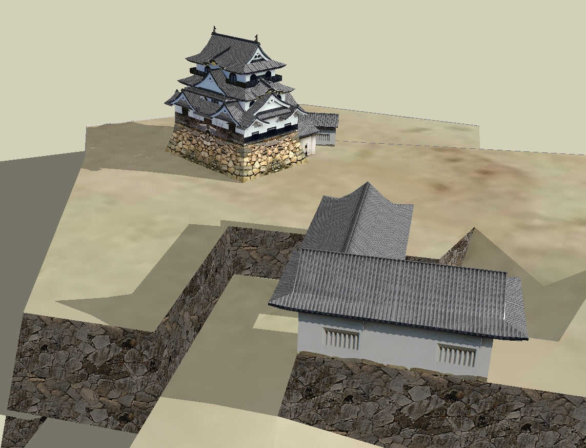 【Famous Architecture Project】Hikone Castle Sketchup 3D model-Architectural 3D SKP model