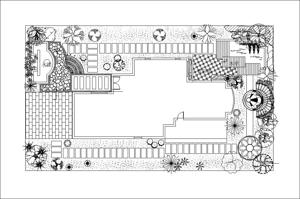 landscape design autocad drawing free download