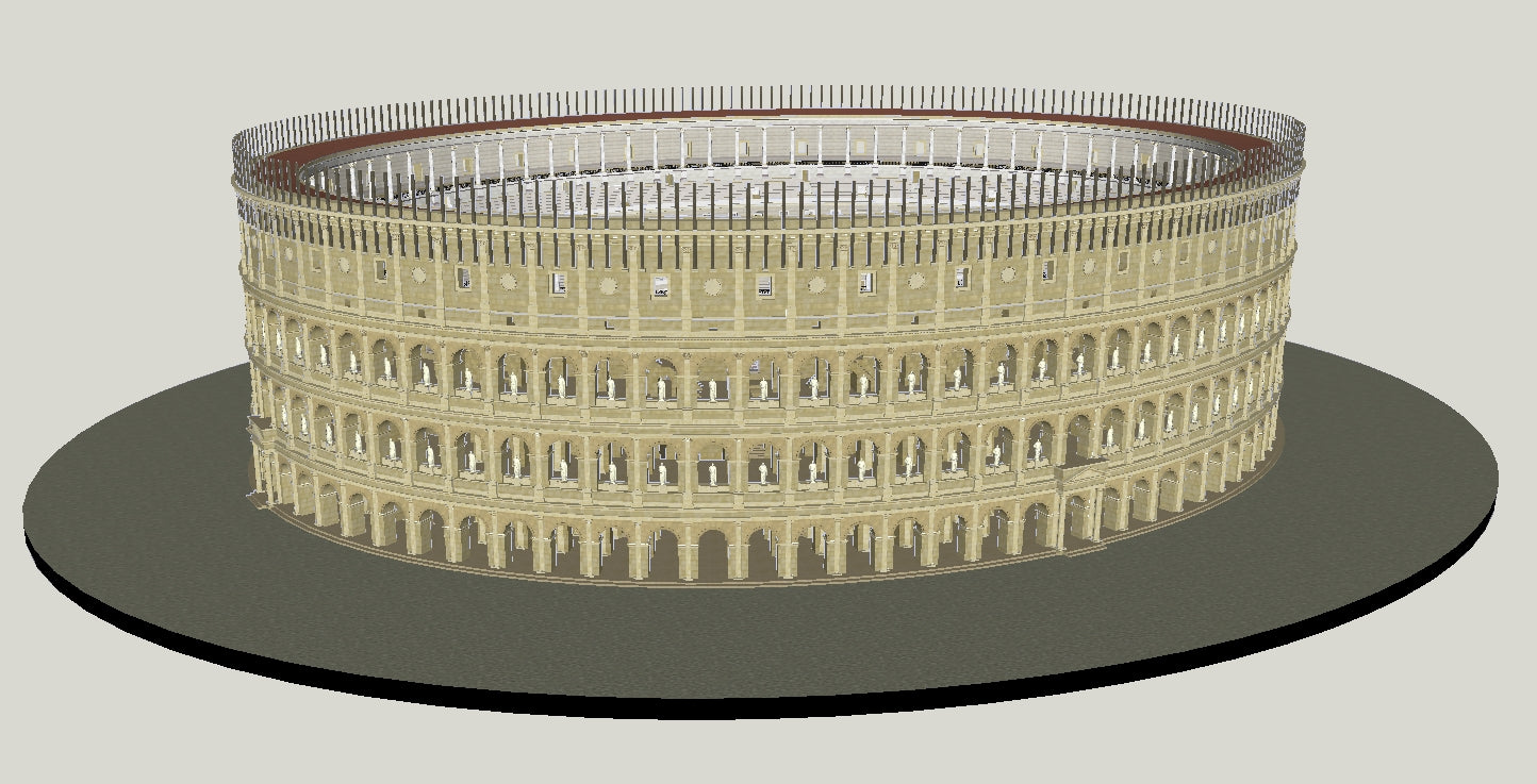 【Famous Architecture Project】Colosseum-Architectural 3D SKP model