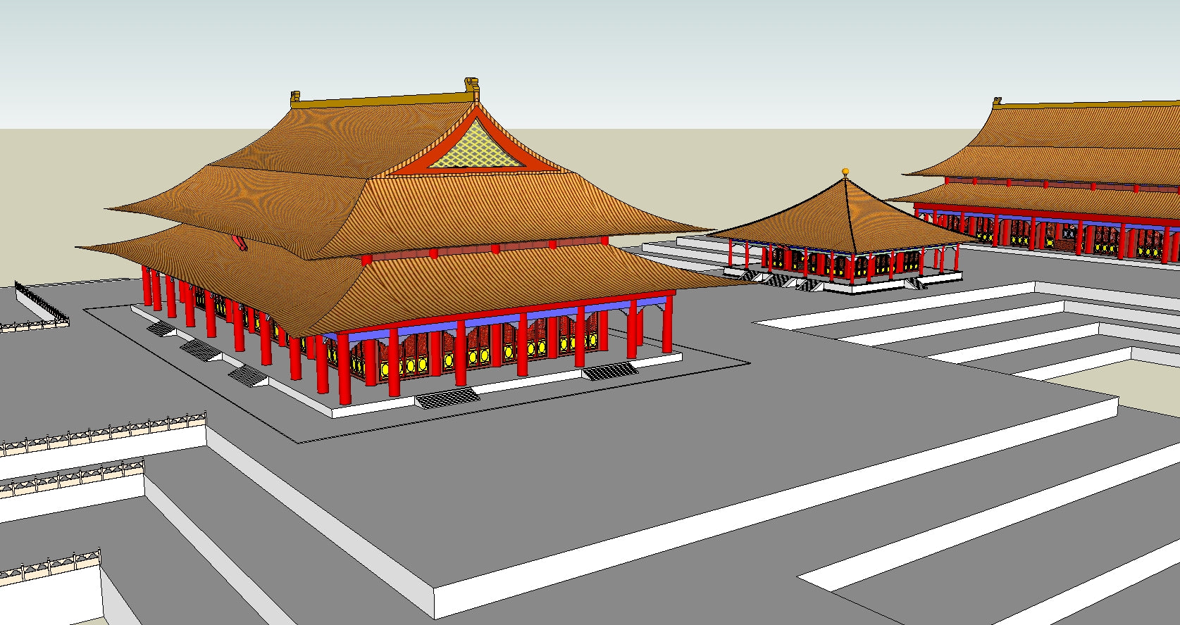 【Famous Architecture Project】 Taihedian of Beijing Forbidden City-Architectural 3D SKP model