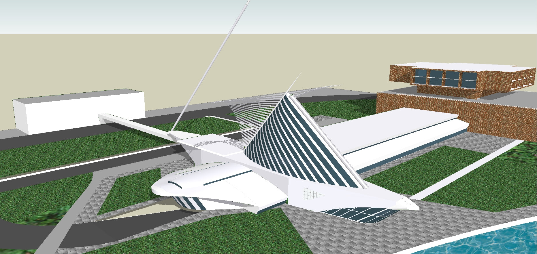 【Famous Architecture Project】Santiago Calatrava-Architectural 3D SKP model