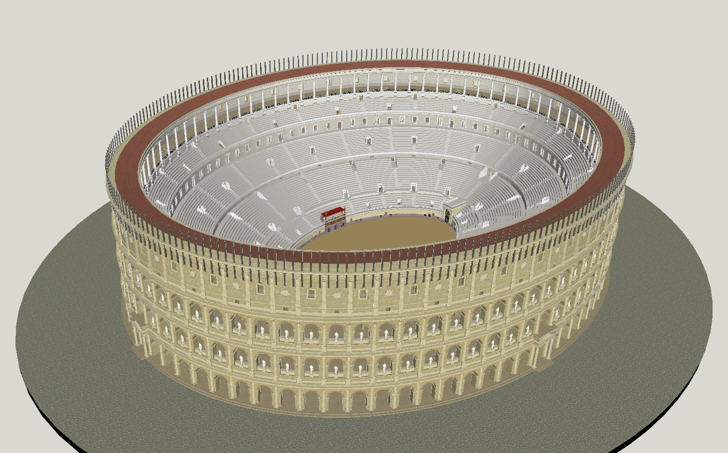 【Famous Architecture Project】Colosseum-Architectural 3D SKP model