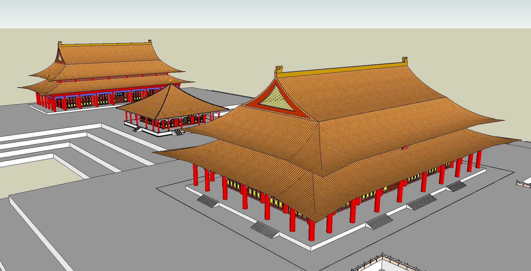 【Famous Architecture Project】 Taihedian of Beijing Forbidden City-Architectural 3D SKP model