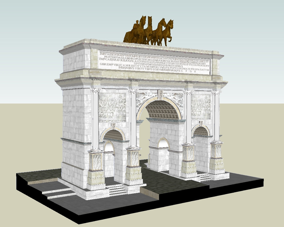 【Famous Architecture Project】Arch Of Septimius SeverusArch Of Septimius Severus-Architectural 3D SKP model