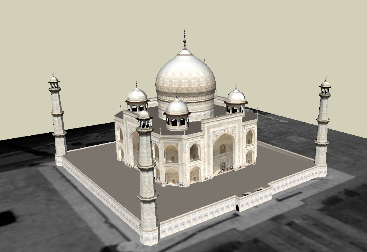【Famous Architecture Project】Taj Mahal-Architectural 3D SKP model