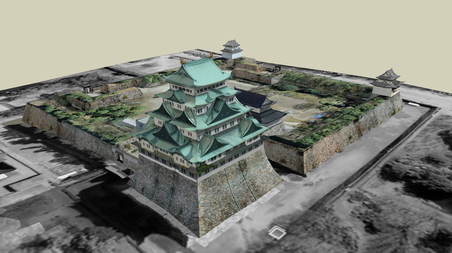 【Famous Architecture Project】Nagoya Castle Sketchup 3D model-Architectural 3D SKP model