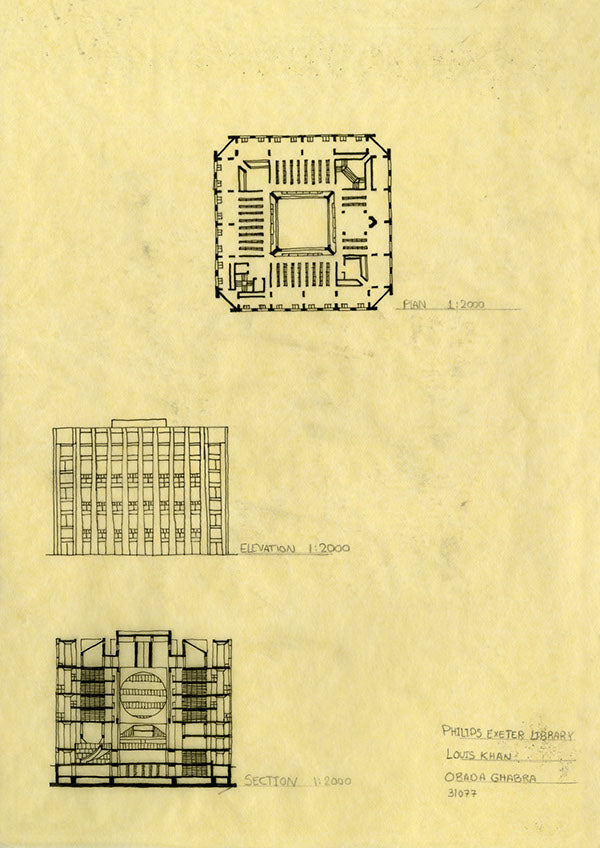 【Famous Architecture Project】Exeter Library - Louis Kahn-CAD Drawings