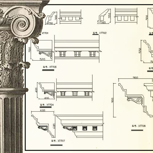 Autocad blocks of decorative elements, ornaments, works of art, statues, doors and gates, lamps, doors, windows, gates ceiling center, sculptures. The drawings are in dwg and dxf format. deco decoration iron works sculptures art decor design