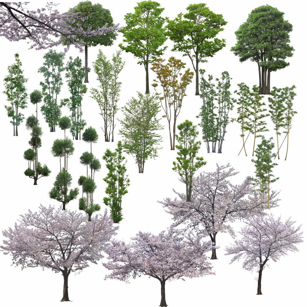 ★Photoshop PSD Landscape Blocks-Trees Blocks V.2