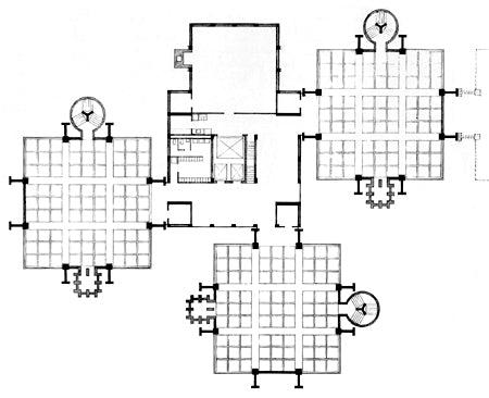 【Famous Architecture Project】Richards Medical Research Laboratories-Louis I. Kahn-Architectural CAD Drawings
