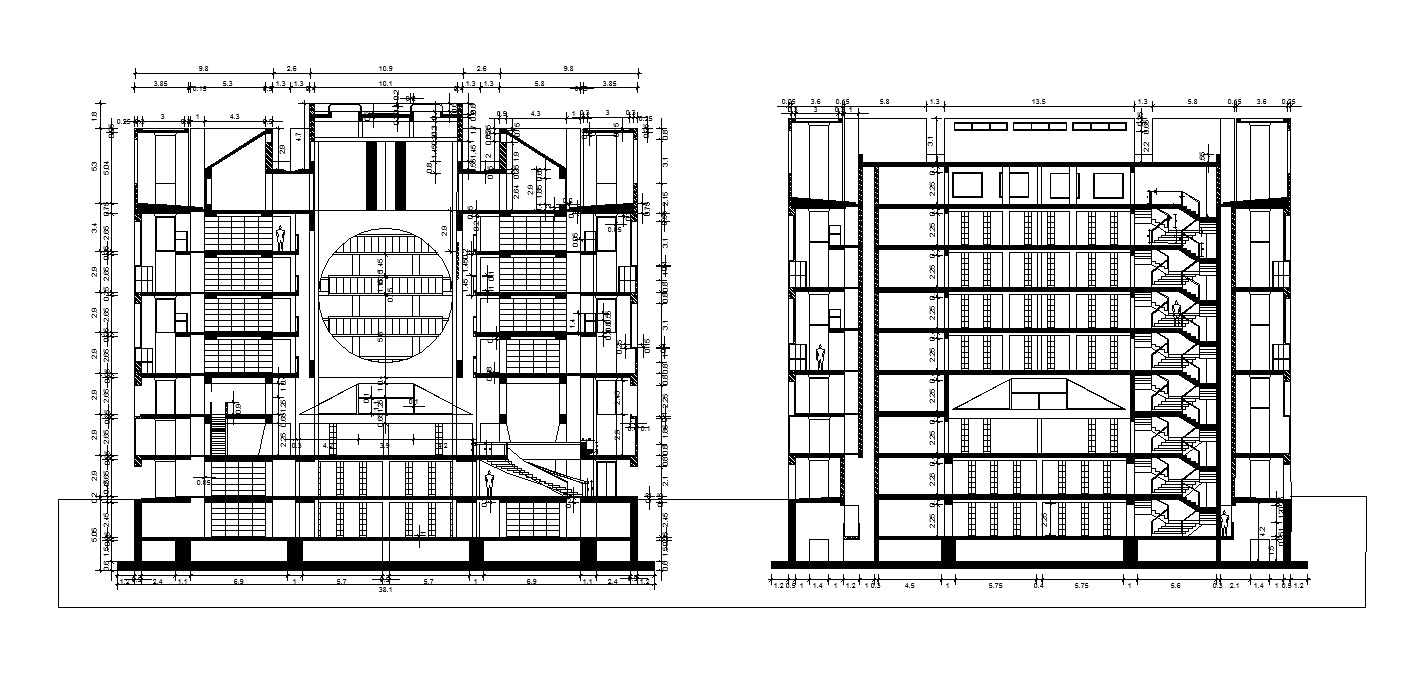 【Famous Architecture Project】Exeter Library - Louis Kahn-CAD Drawings