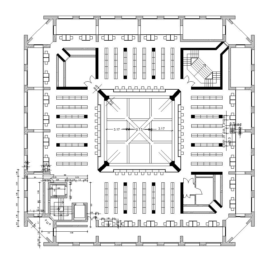 【Famous Architecture Project】Exeter Library - Louis Kahn-CAD Drawings