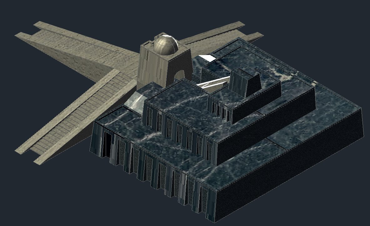 【Famous Architecture Project】Ziggurat CAD Drawing-Architectural 3D model