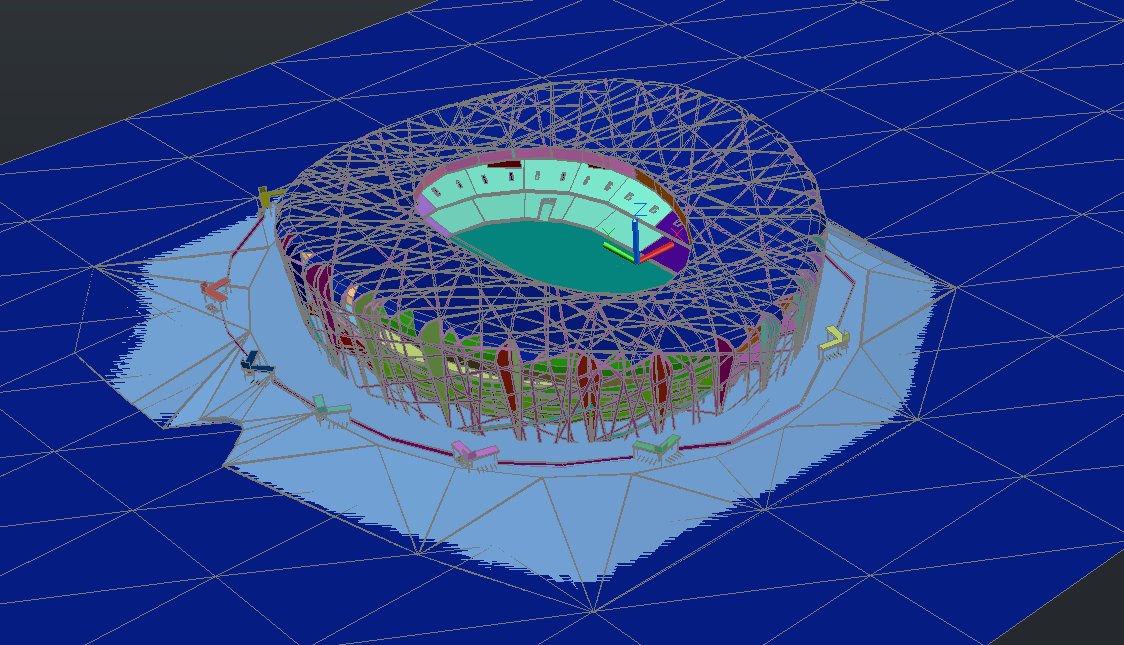 【Famous Architecture Project】Birds Nest Stadium Beijing 3d model-Architectural CAD 3D Drawings