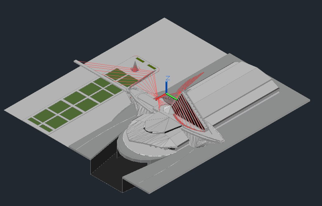 【Famous Architecture Project】Milwaukee art museum CAD 3D Drawing, by santiago calatrava-Architectural 3D CAD model