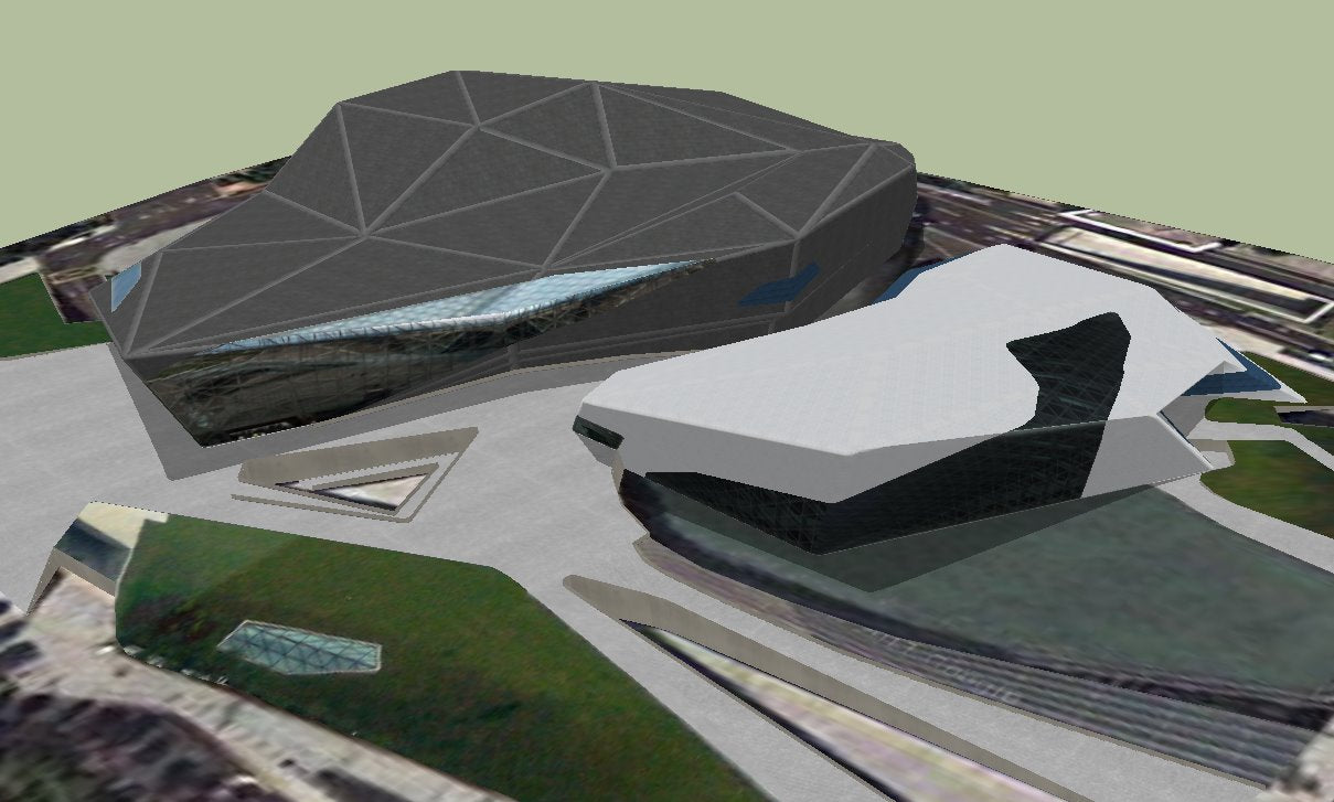 【Famous Architecture Project】Guangzhou opera Sketchup 3d model-Zaha Hadid architects-Architectural 3D model