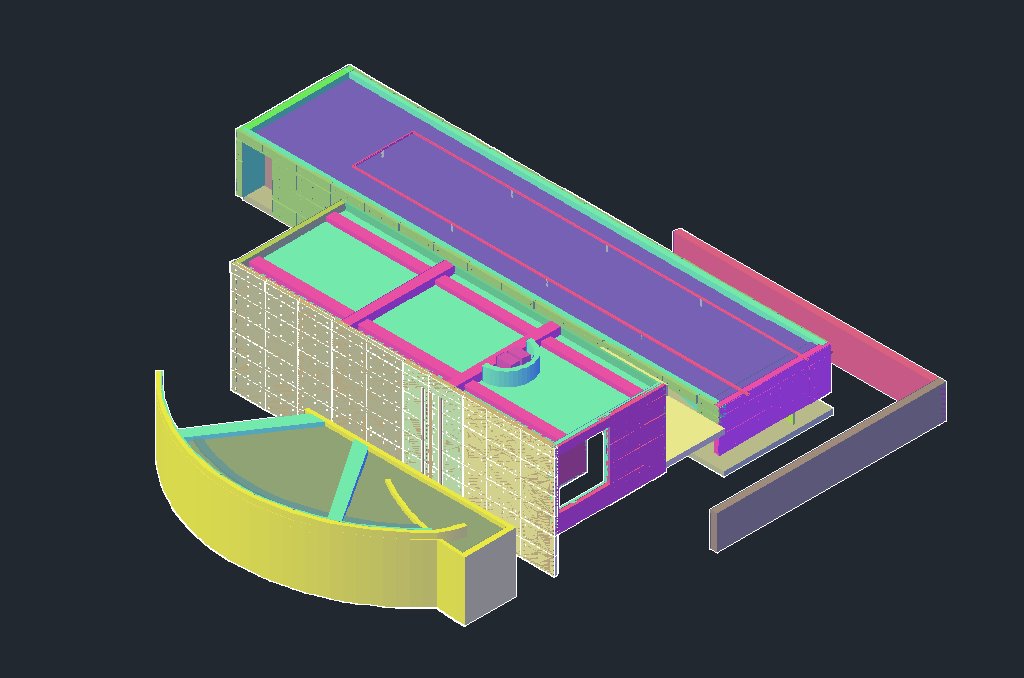 【Famous Architecture Project】Koshino house CAD 3D Drawing, ashiya, japan, by tadao ando, 1981-Architectural 3D CAD model